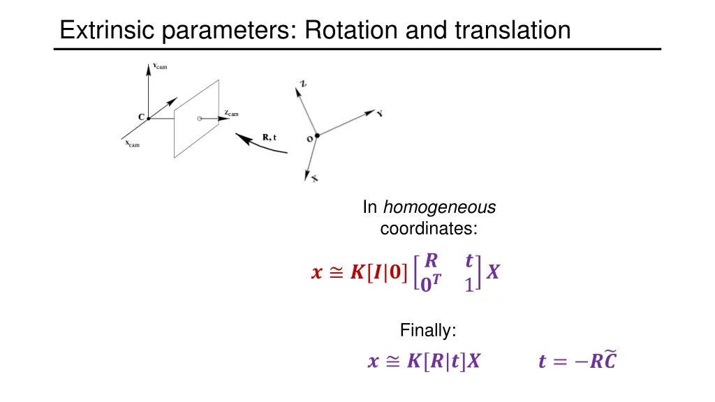 extrinsic parameters rotation and translation 5