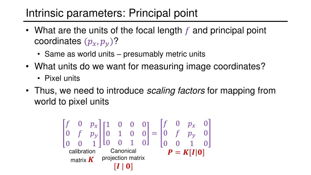 intrinsic parameters principal point 3