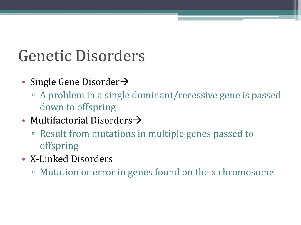 genetic disorders