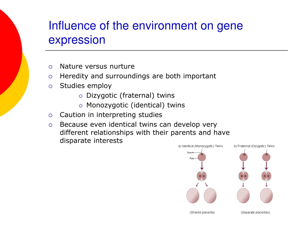influence of the environment on gene expression