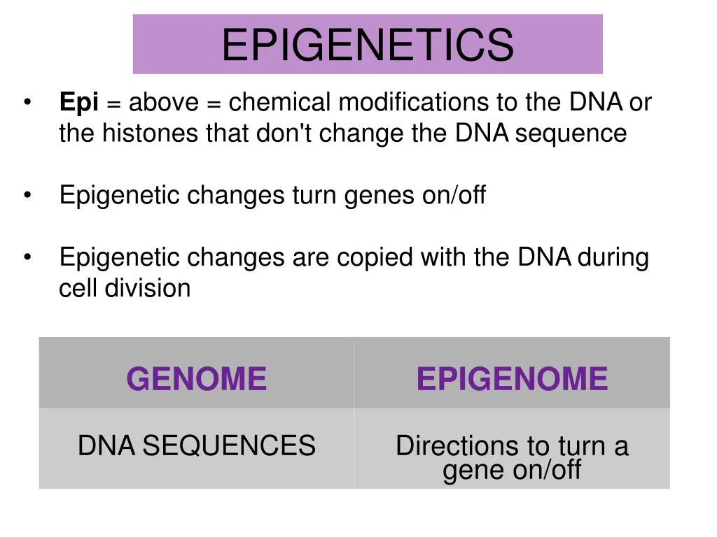 epigenetics