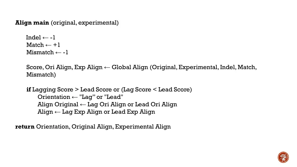 align main original experimental