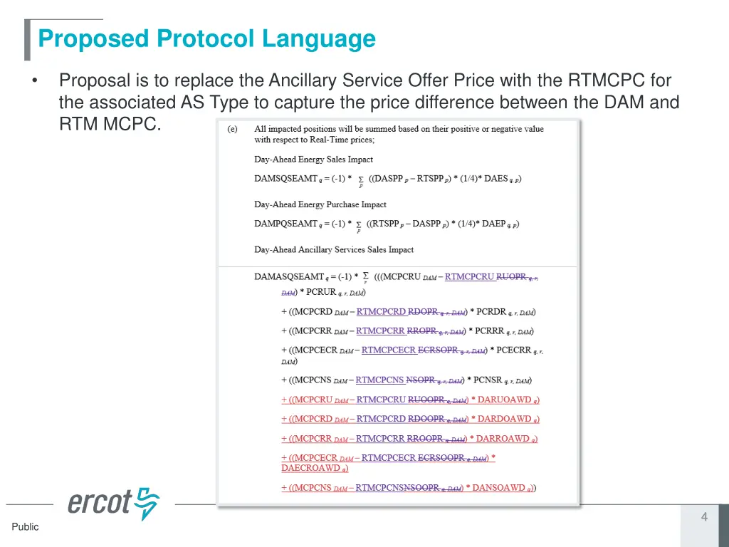 proposed protocol language