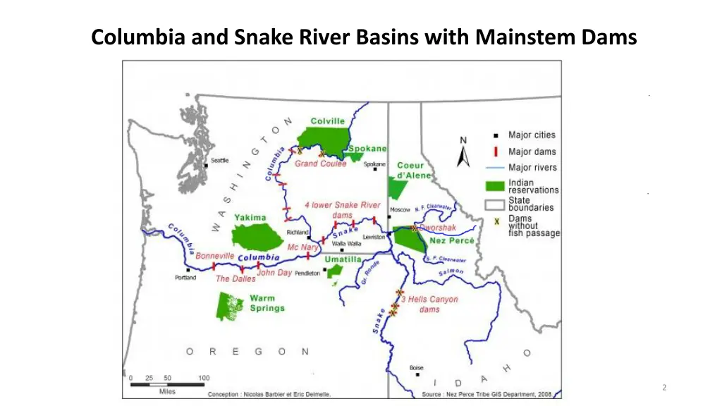 columbia and snake river basins with mainstem dams
