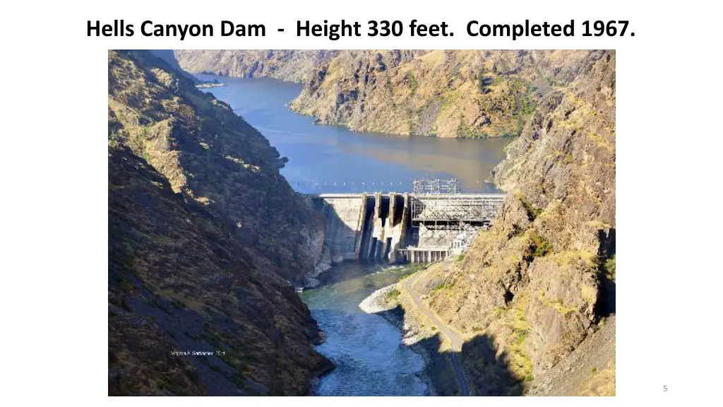 hells canyon dam height 330 feet completed 1967