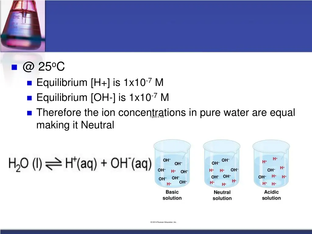 @ 25 o c equilibrium h is 1x10 7 m equilibrium