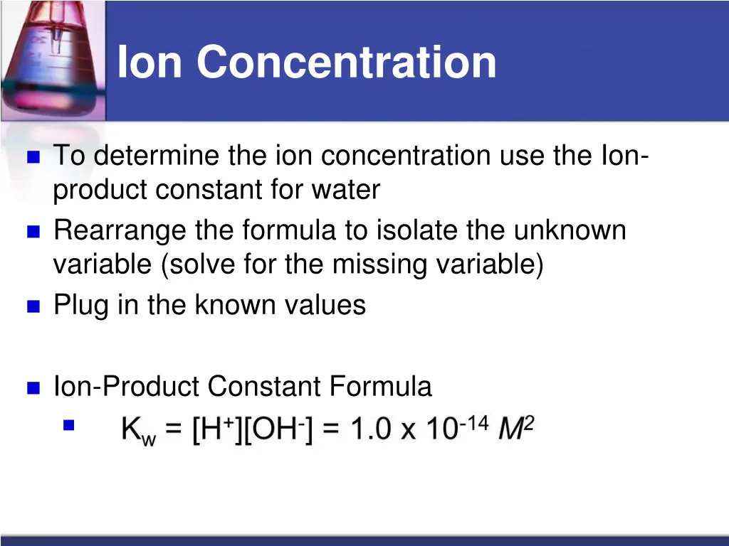 ion concentration