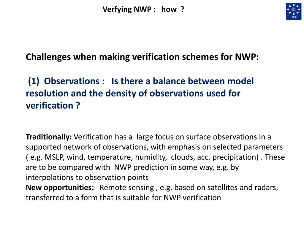 verfying nwp how 1