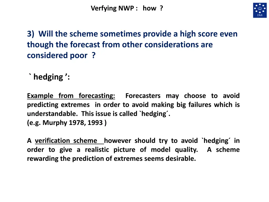 verfying nwp how 5