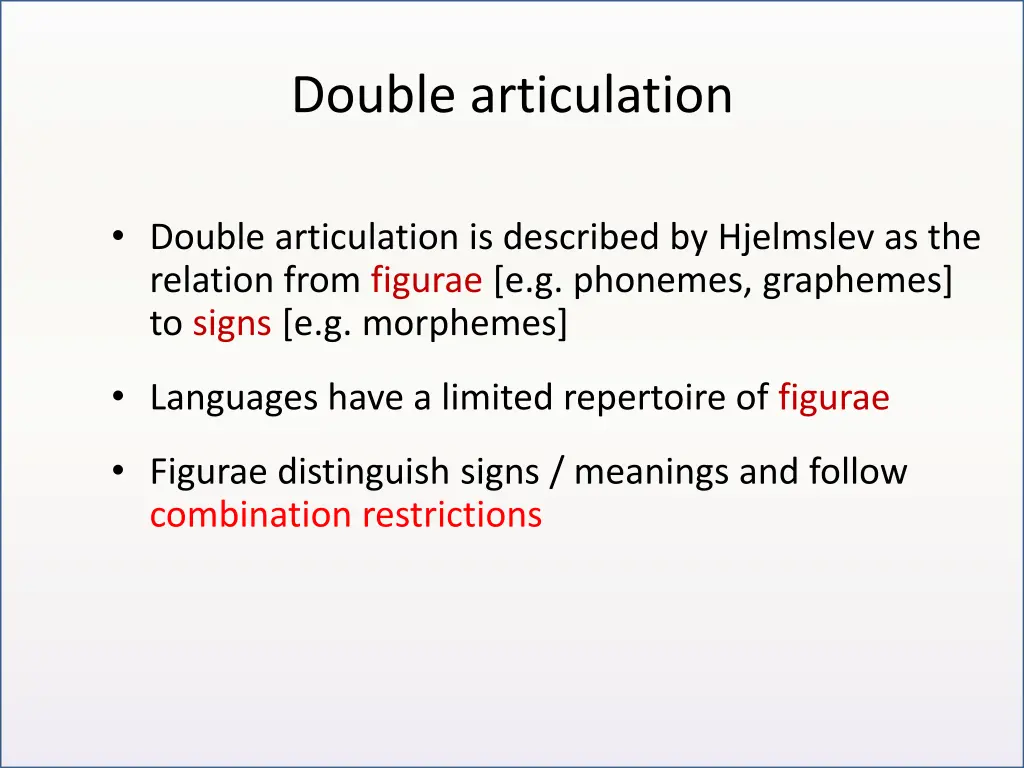double articulation