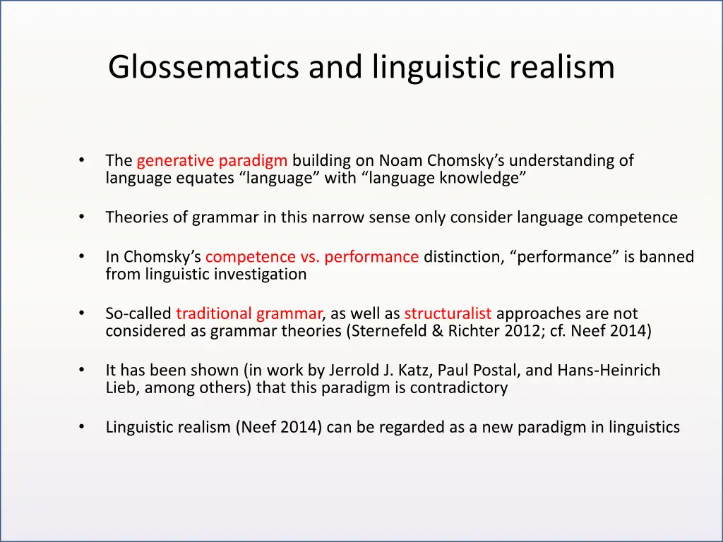 glossematics and linguistic realism
