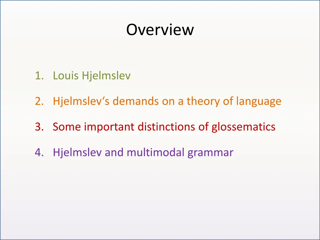 overview