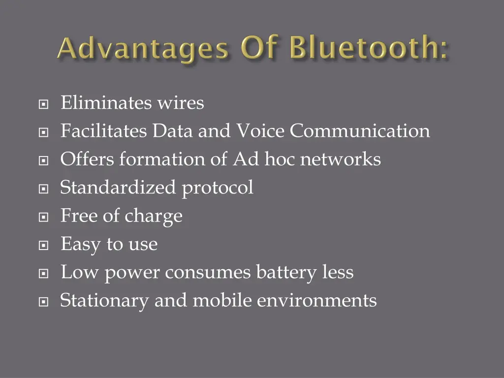 eliminates wires facilitates data and voice