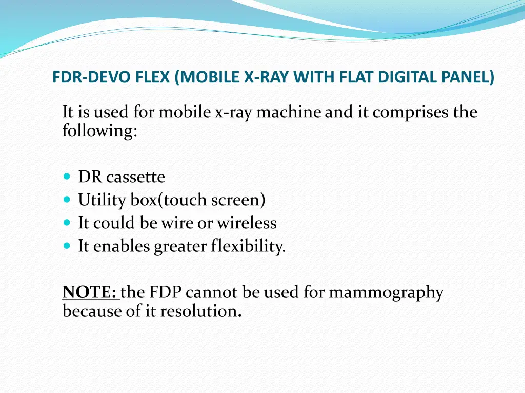 fdr devo flex mobile x ray with flat digital panel