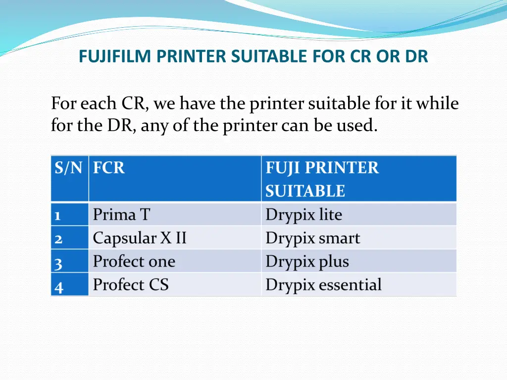 fujifilm printer suitable for cr or dr