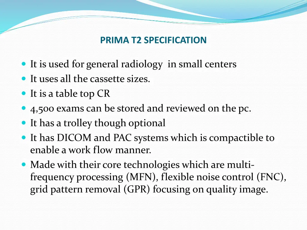 prima t2 specification