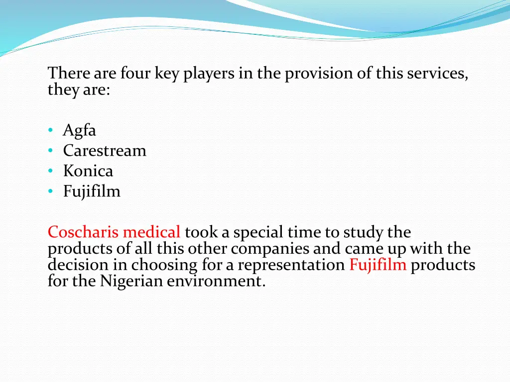 there are four key players in the provision