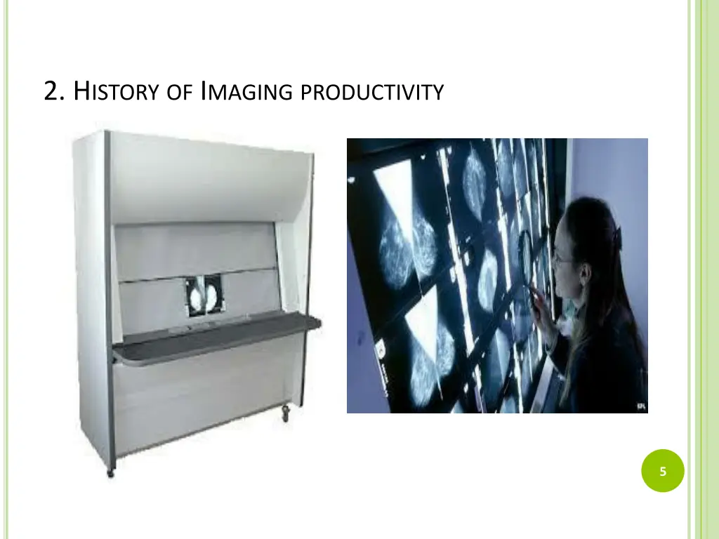 2 h istory of i maging productivity