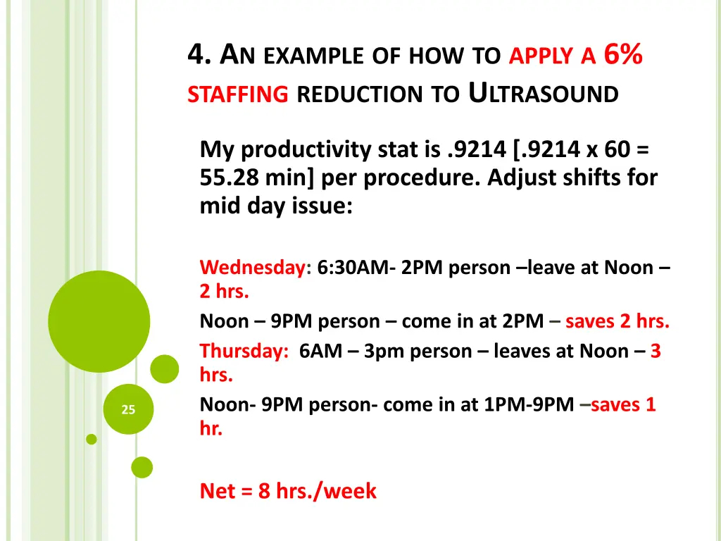 4 a n example of how to apply a 6 staffing 1