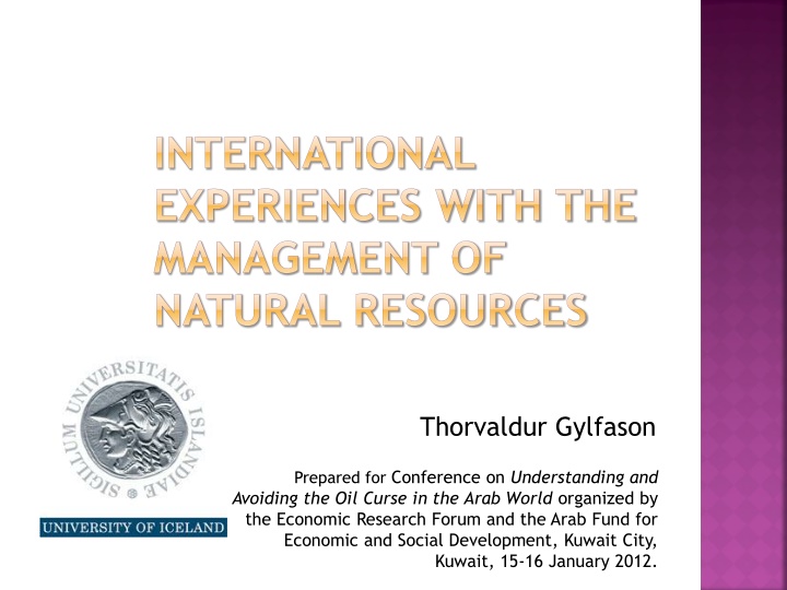 international experiences with the management