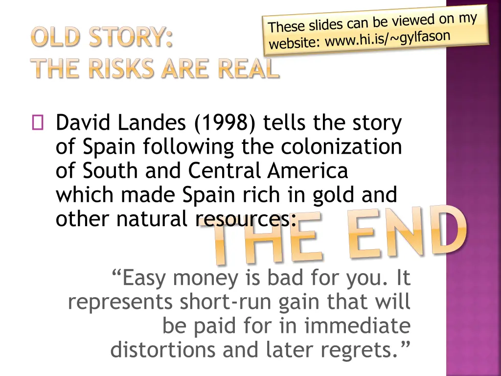 old story the risks are real