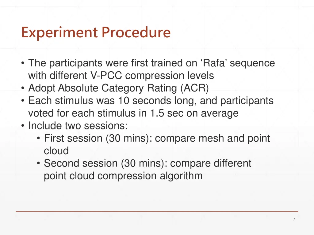 experiment procedure