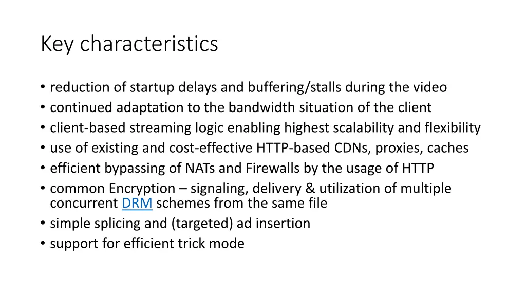 key characteristics