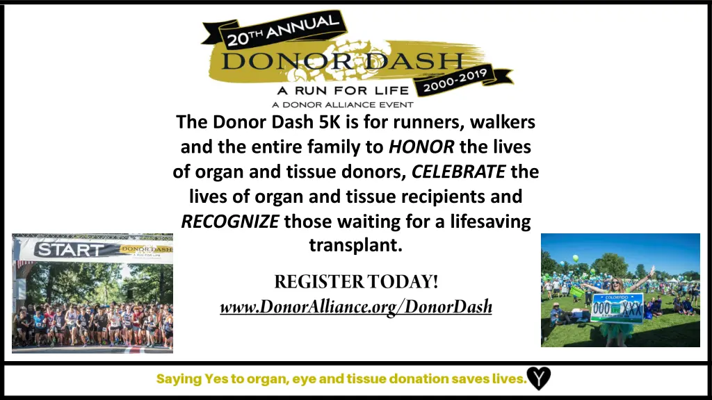 the donor dash 5k is for runners walkers