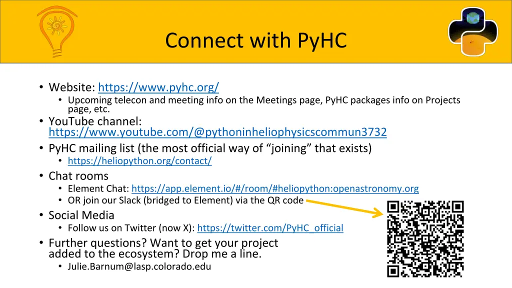 connect with pyhc