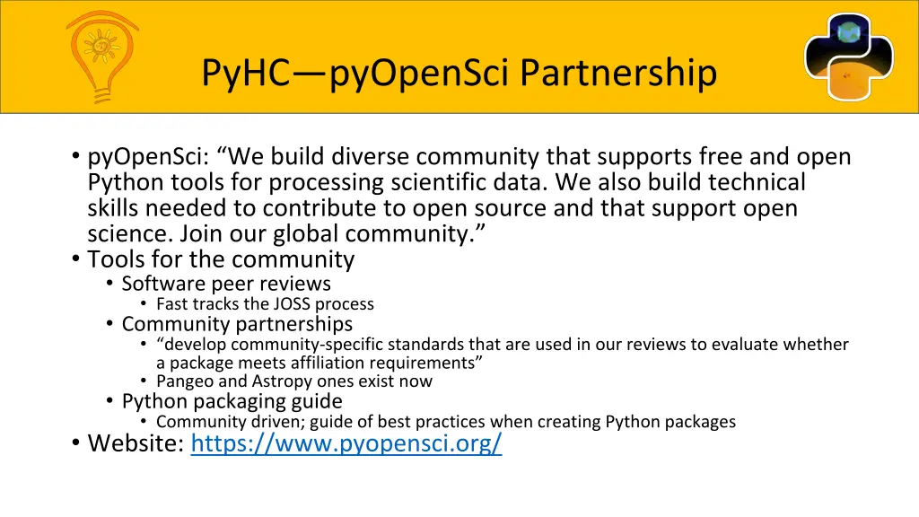 pyhc pyopensci partnership