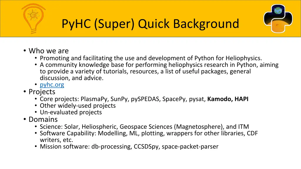 pyhc super quick background
