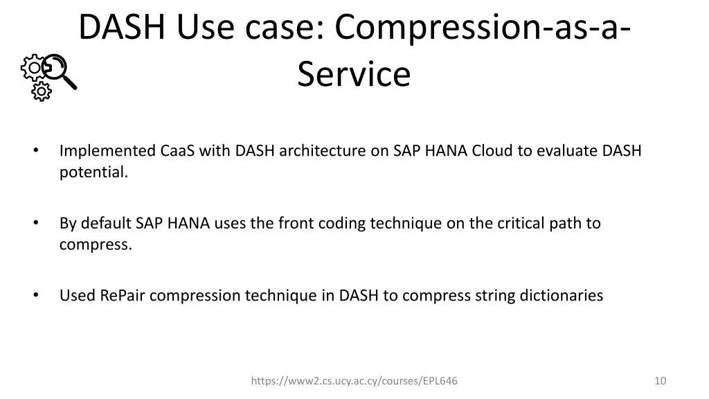 dash use case compression as a service
