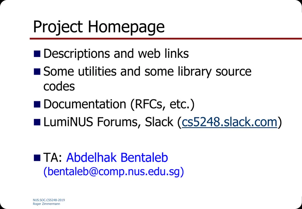 project homepage