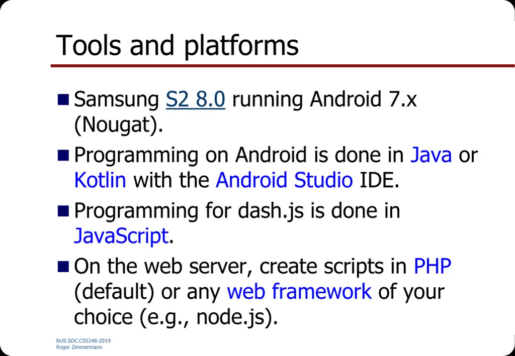 tools and platforms