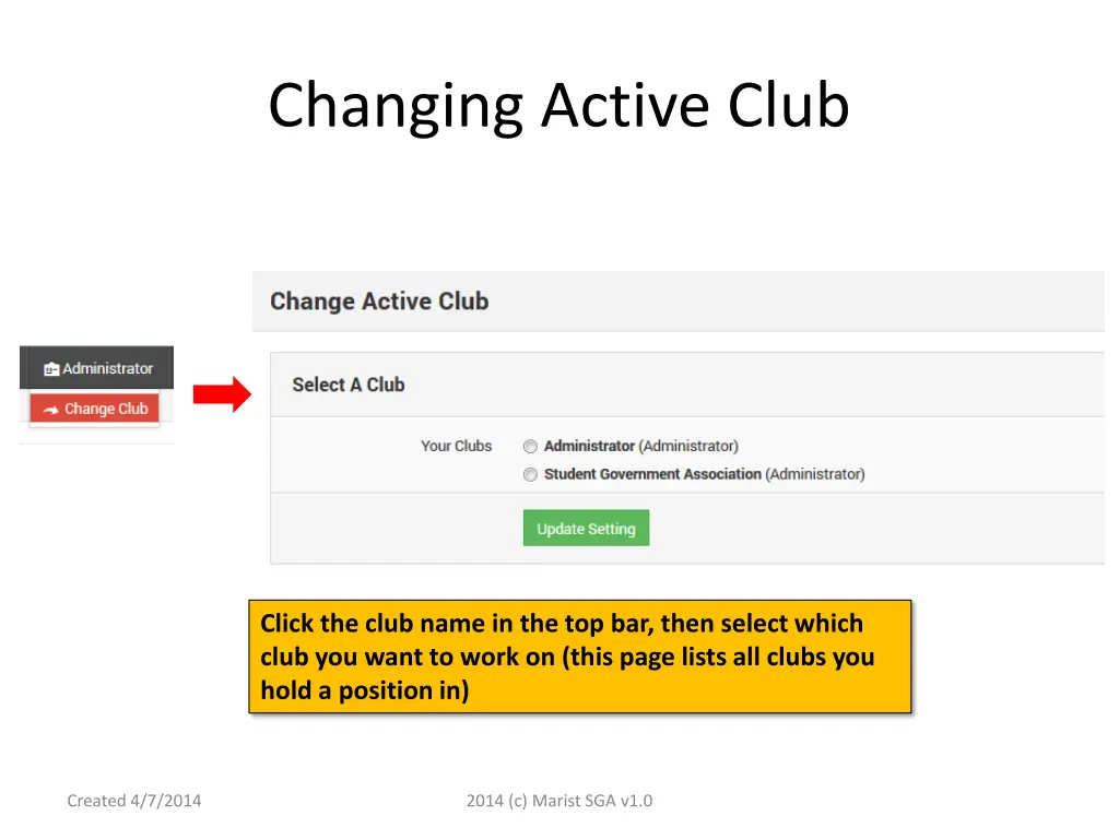 changing active club