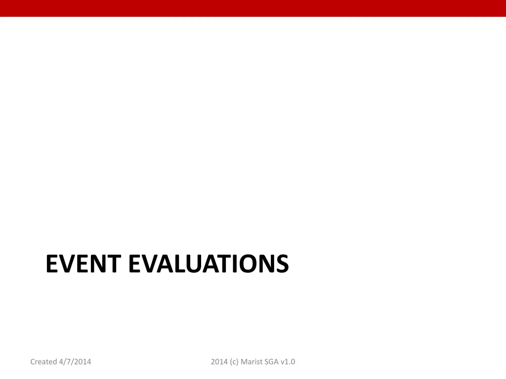 event evaluations