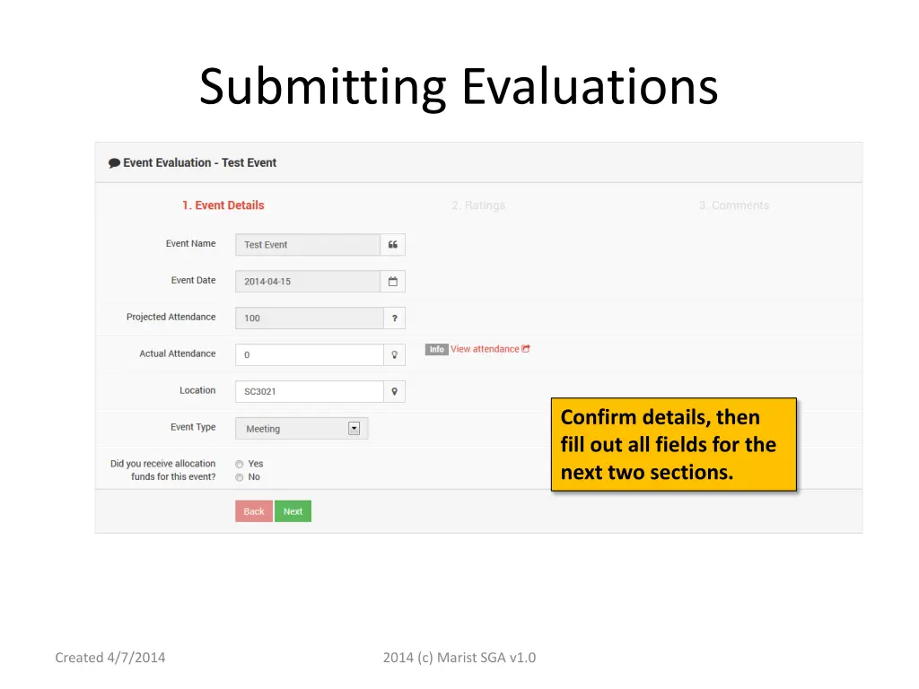 submitting evaluations 1