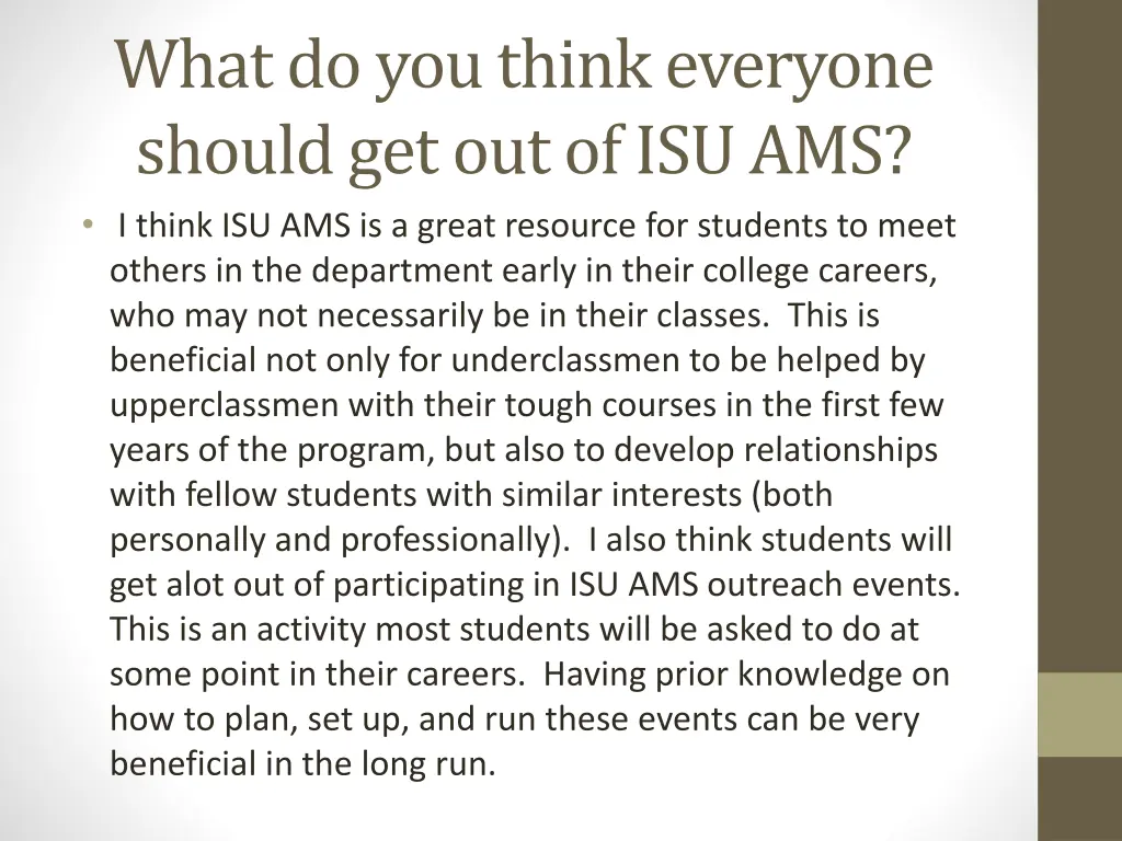 what do you think everyone should
