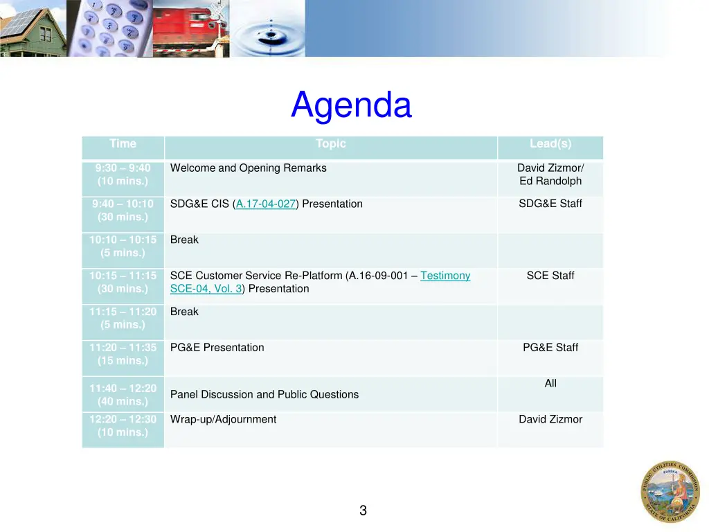 agenda