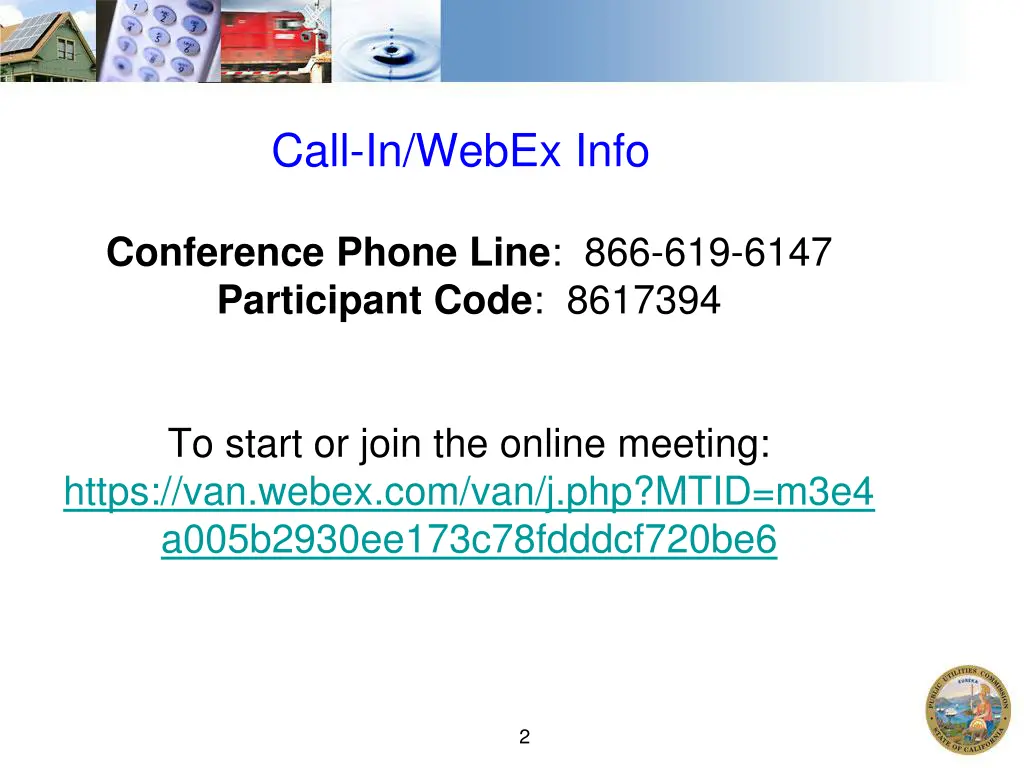 call in webex info