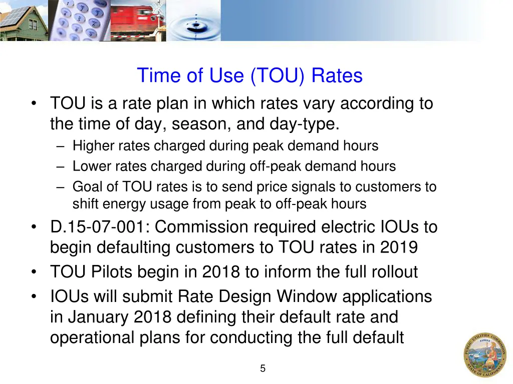 time of use tou rates tou is a rate plan in which