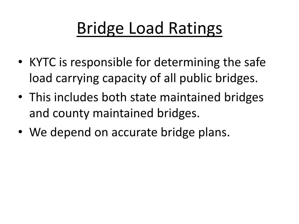 bridge load ratings