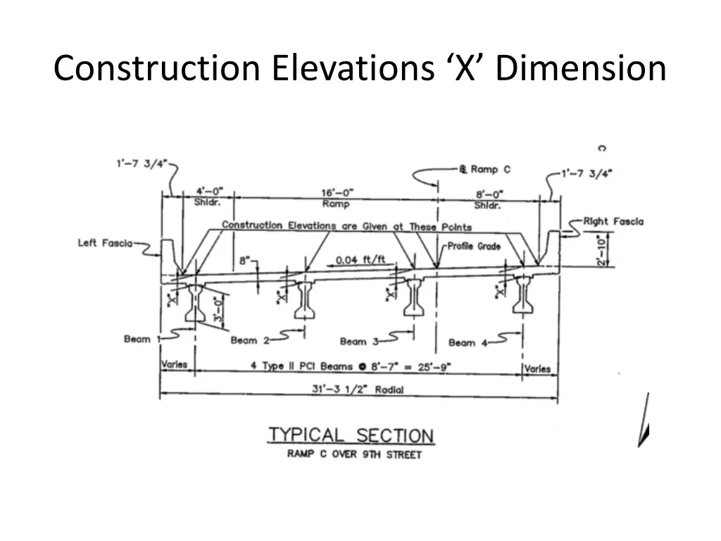 construction elevations x dimension