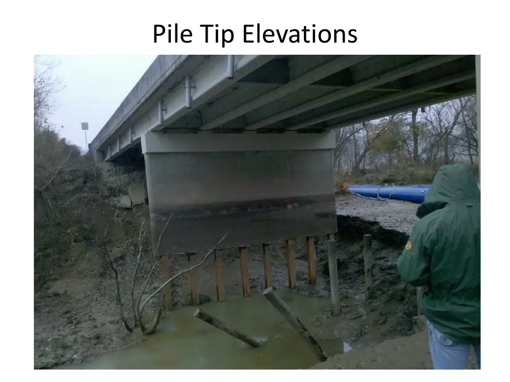 pile tip elevations