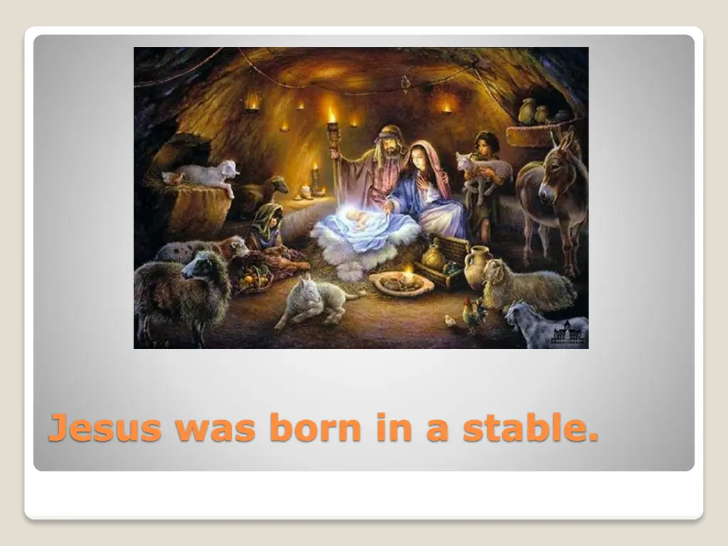 jesus was born in a stable