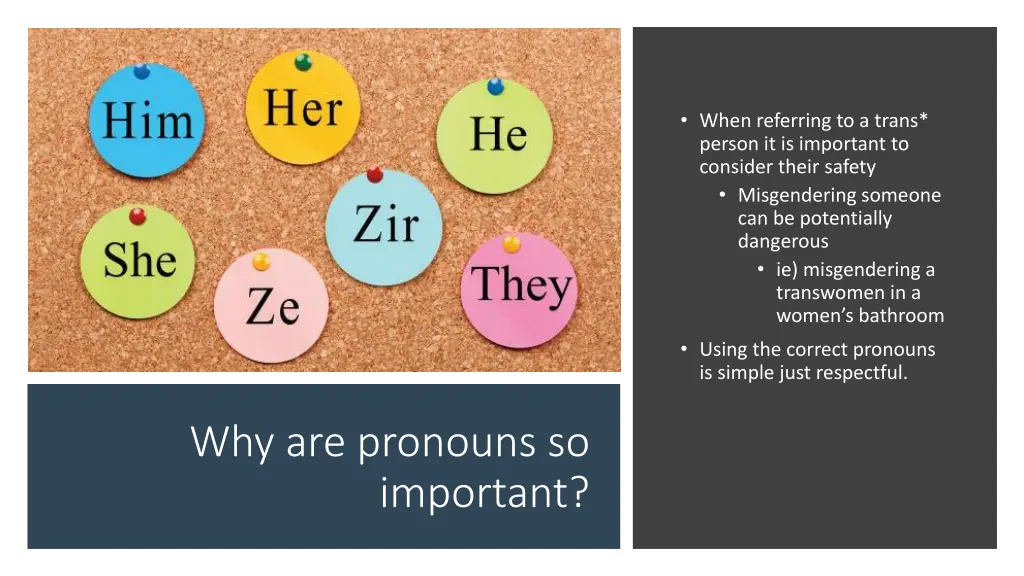 when referring to a trans person it is important
