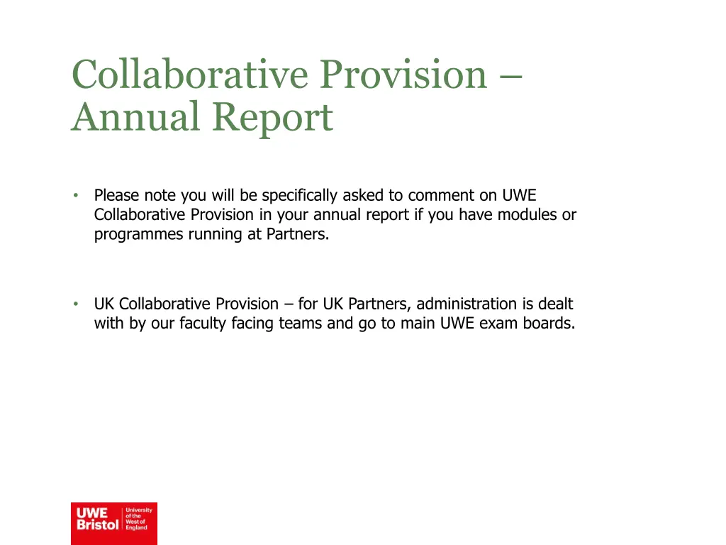 collaborative provision annual report