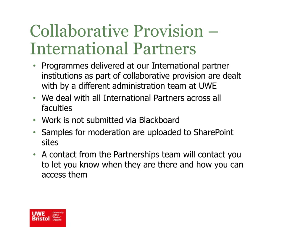 collaborative provision international partners