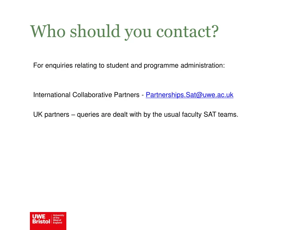 who should you contact