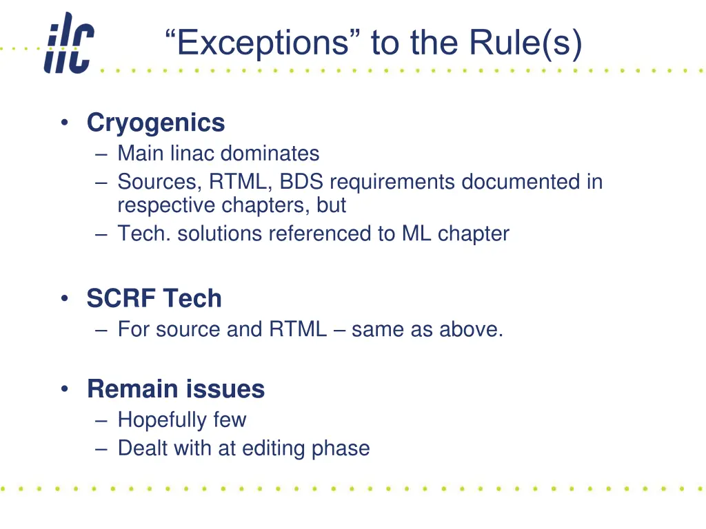 exceptions to the rule s